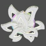 Lustra LED 135W 3 Functii RGB Smart Dimabila cu Telecomanda Cristal LZ7316-6+3 - imagine 3