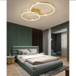 Lustra LED 40W Dimabila 3 Functii Aurie cu Telecomanda LZ9091-2 - imagine 2