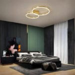 Lustra LED 40W Dimabila 3 Functii Aurie cu Telecomanda LZ9091-2 - imagine 3