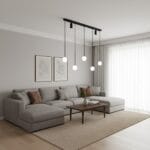 Lustra LED 56W Neagra 3 Functii cu Telecomanda LZ4043