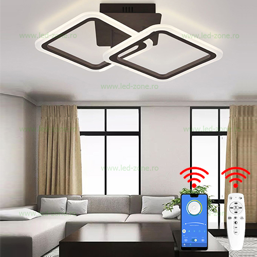 Lustra LED 52W 3 Functii Dimabila cu Telecomanda sau Telefon LZ3374-1+1 Lustra LED 52W 3 Functii Dimabila cu Telecomanda sau Telefon LZ3374-1+1 - imagine 1