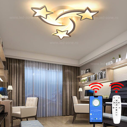 Lustra LED 60W 3 Functii Dimabila cu Telecomanda sau Telefon LZ3316-3 Lustra LED 60W 3 Functii Dimabila cu Telecomanda sau Telefon LZ3316-3 - imagine 1