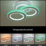 Lustra LED 82W 3 Functii RGB Smart Dimabila cu Telecomanda LZ9226-2M - imagine 2