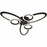 Lustra LED 96W Neagra 3 Functii Dimabila cu Telecomanda LZ9185/3+3 - imagine 2