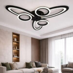 Lustra LED 96W Neagra 3 Functii Dimabila cu Telecomanda LZ9185/3+3