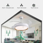 Lustra LED Rotunda cu Ventilator si Telecomanda LZ417YY Alb - imagine 3