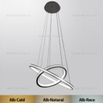 Lustra LED Suspendata 96W Dimabila 3 Functii cu Telecomanda LZ2258-4+6
