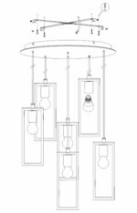 Lustra 6 Socluri Vintage E27 LITTLETON LZ49549 - imagine 4