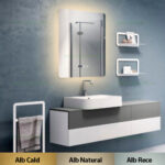 Oglinda Baie LED 60x80cm 3 Functii Touch Dezaburire LZJ174