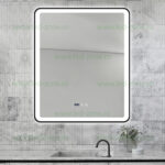 Oglinda Baie LED 75x90cm Touch Ceas Dezaburire LZJ137