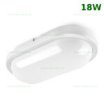 Plafoniera LED 18W Exterior Ovala Alba