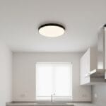 Plafoniera LED 48W Rotunda Neagra Frameless CCT