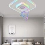 Plafoniera LED Patrata 62W RGBCCT Difuzor Bluetooth Telecomanda