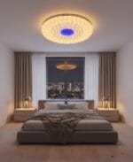 Plafoniera LED Rotunda 52W 3 Functii cu Albastru - imagine 3