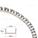Profil Aluminiu Flexibil Montaj Neon Flex 12x12mm