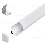 Profil Aluminiu Aplicat 90 Grade Dispersor Mat 1M 11MM LZ9894 - imagine 3