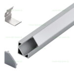 Profil Aluminiu Aplicat 90 Grade Dispersor Mat 1M 12MM LZ9895 - imagine 2