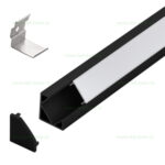 Profil Aluminiu Aplicat 90 Grade Dispersor Mat 1M 12MM LZ9895 - imagine 4