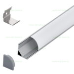 Profil Aluminiu Aplicat 90 Grade Dispersor Mat 1M 11MM LZ9894 - imagine 2