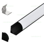 Profil Aluminiu Aplicat 90 Grade Dispersor Mat 1M 11MM LZ9894 - imagine 4