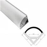 Profil Aluminiu Aplicat 90 Grade Dispersor Mat Convex 2M 10.3MM