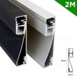 Profil Aluminiu Aplicat Dispersor Mat 2M 12MM Plinta