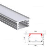 Profil Aluminiu Incastrat Dispersor Alb 2M 12MM - imagine 2