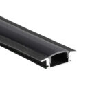 Profil Aluminiu Incastrat Negru Dispersor Negru 2M 12.4MM