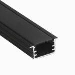Profil Aluminiu Incastrat Negru Dispersor Negru 2M 12MM