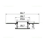 Profil Aluminiu Incastrat Sub Tencuiala 1M 20.7MM LZ1772 - imagine 3