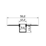 Profil Aluminiu Incastrat Sub Tencuiala 2M 9.6MM LZ9938 - imagine 3