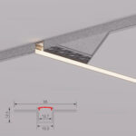 Profil Aluminiu Incastrat Sub Tencuiala Dispersor Alb 2M 12.7MM - imagine 2