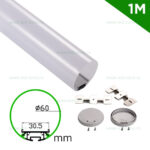 Profil Aluminiu Suspendat Dispersor Mat Cilindru 1M 30MM