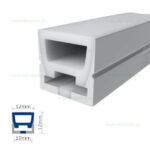 Profil Flexibil Aplicat Silicon Mat 12x12mm