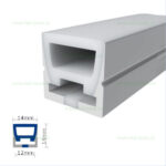 Profil Flexibil Aplicat Silicon Mat 14x14mm