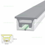 Profil Flexibil Incastrat Silicon Mat 20x10mm