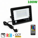 Proiector LED 100W RGB+CCT cu Telecomanda