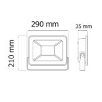 Proiector LED 100W Slim Gri LZ02-100 - imagine 4