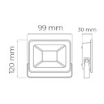 Proiector LED 20W Slim Negru Jaguar - imagine 2