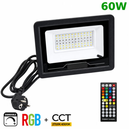 Proiector LED 60W RGB+CCT cu Telecomanda