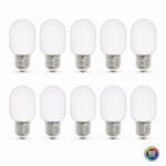 Set 10 Becuri LED E27 1W Glob Mat RGB COMFORT