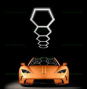 set 5 hexagoane led honeycomb 200w tuburi 440mm lz4103