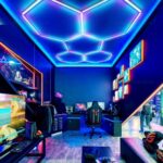 Set 5 Hexagoane LED Honeycomb RGB Digitale Tuburi 460mm Premium - imagine 4