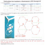 Set 5 Hexagoane LED Honeycomb RGBW Digitale Tuburi 440mm - imagine 5