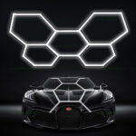 Set 5 Hexagoane LED Honeycomb 192W Tuburi 440mm - imagine 2