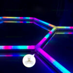 Set 5 Hexagoane LED Honeycomb RGB Digitale Tuburi 460mm Premium - imagine 2