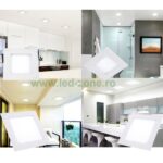 Spot LED 3W Slim Patrat Alb Natural - imagine 3