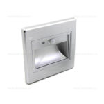 Spot LED 1W Patrat Argintiu Trepte Senzor