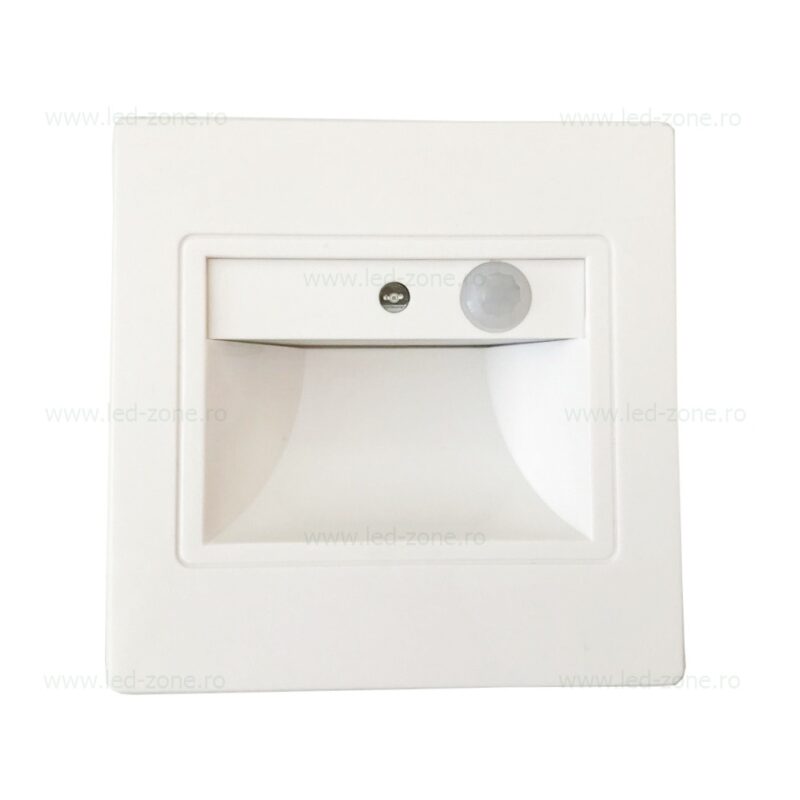 Spot LED 1W Patrat Alb Trepte Senzor 1 Spot LED 1W Patrat Alb Trepte Senzor