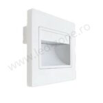 Spot LED 1W Patrat Alb Trepte